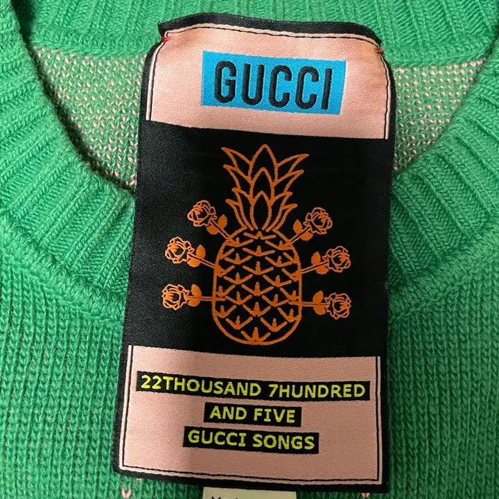 [BUNJANG] Gucci 22FW GG Pineapple Knit L Green / 백화점판[22fw/Lsize] 구찌 GG 파인애플 니트