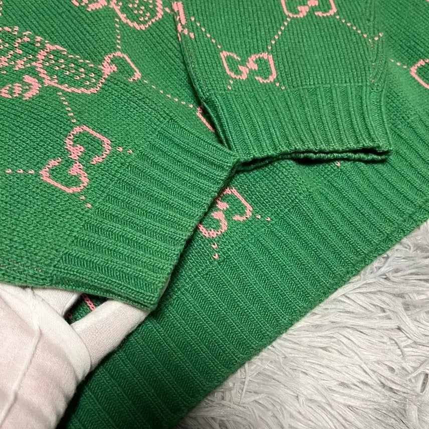 [BUNJANG] Gucci 22FW GG Pineapple Knit L Green / 백화점판[22fw/Lsize] 구찌 GG 파인애플 니트