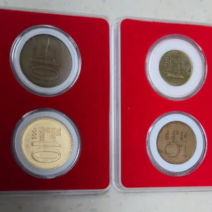 [BUNJANG] Korean Coin Collection (1/5/10 Won) Set / 한국 주화 컬렉션 (1/5/10원)사용제 10원 세척제 총4개