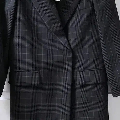 [BUNJANG] Lucky Chouette Check Maxi Long Jacket / 럭키슈에뜨 체크 맥시 롱자켓 55