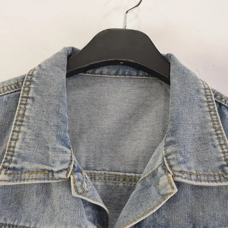 [BUNJANG] FREE Frill Denim Vest / 여FREE 프릴 데님 조끼 블루 M6214