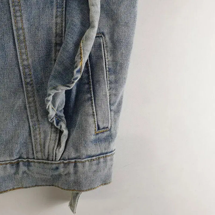 [BUNJANG] FREE Frill Denim Vest / 여FREE 프릴 데님 조끼 블루 M6214