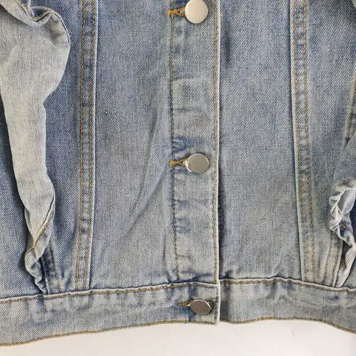 [BUNJANG] FREE Frill Denim Vest / 여FREE 프릴 데님 조끼 블루 M6214