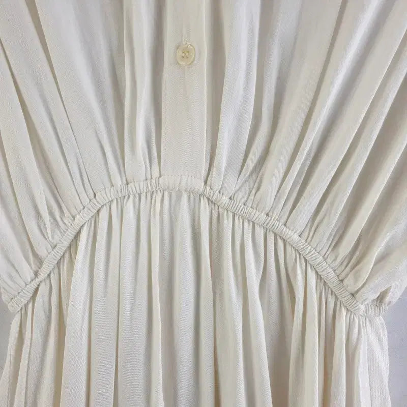 [BUNJANG] FREE Beige Long One-Piece Dress / 여FREE 카라 롱 원피스 베이지 M6218