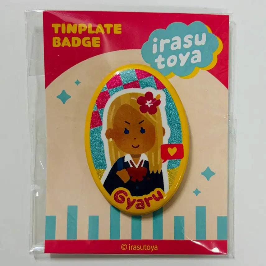 [BUNJANG] Irasutoya Gal Tin Plate Badge / irasutoya 이라스토야 갸루 틴플레이트 캔뱃지