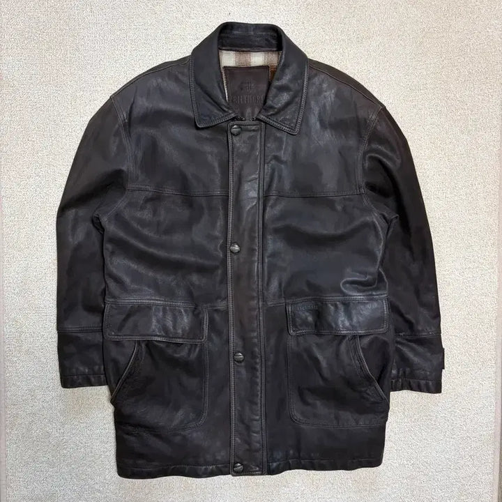 [BUNJANG] Biltmore 2000s Vintage Goat Leather Field Jacket / 100) 00s 빈티지 산양가죽 레더 카코트 필드자켓