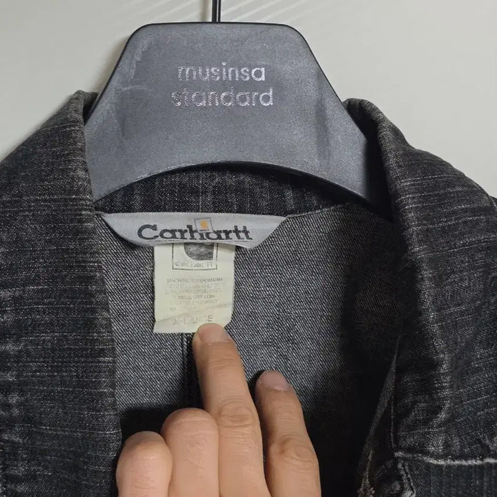 [BUNJANG] Carhartt Denim Jacket Black / 칼하트 데님자켓 블랙