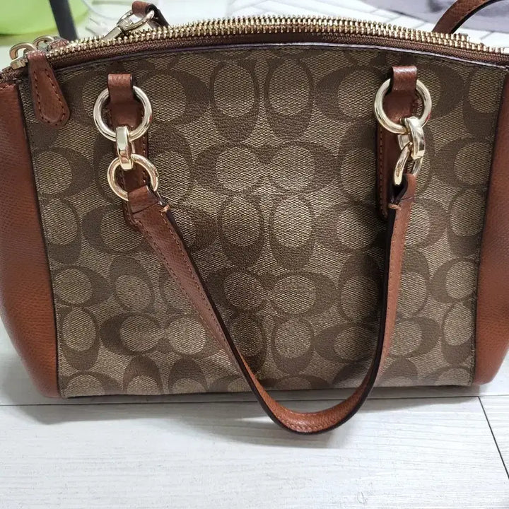 [BUNJANG] Coach Signature Brown Tote Bag / 코치 정품시그니처 브라운 토트백