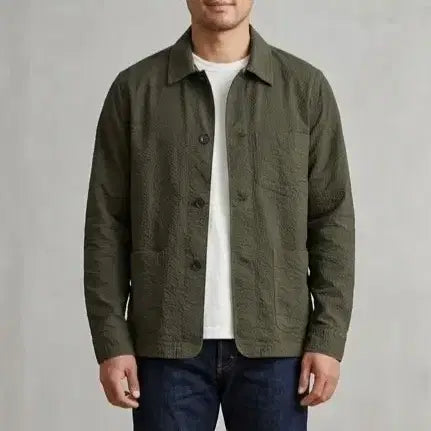 [BUNJANG] Officine Generale Seersucker Chore Jacket / [95]오피신제네랄 시어서커 초어 자켓