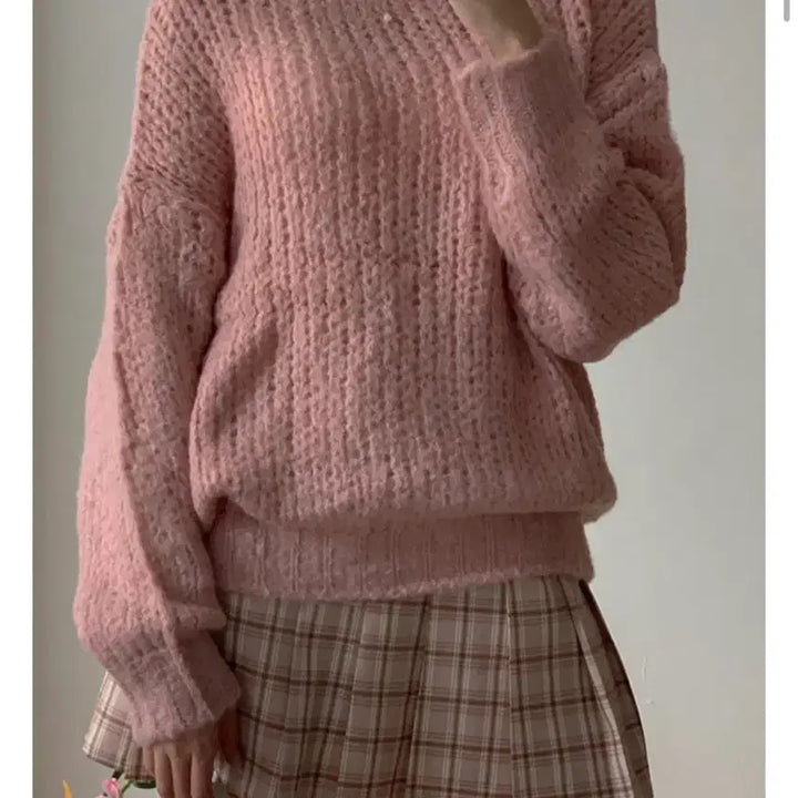 [BUNJANG] Dry Rose Check Tennis Skirt / 드라이로즈 체크 테니스 스커트 핑크
