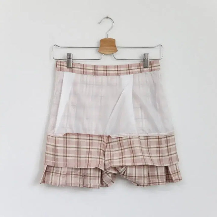 [BUNJANG] Dry Rose Check Tennis Skirt / 드라이로즈 체크 테니스 스커트 핑크