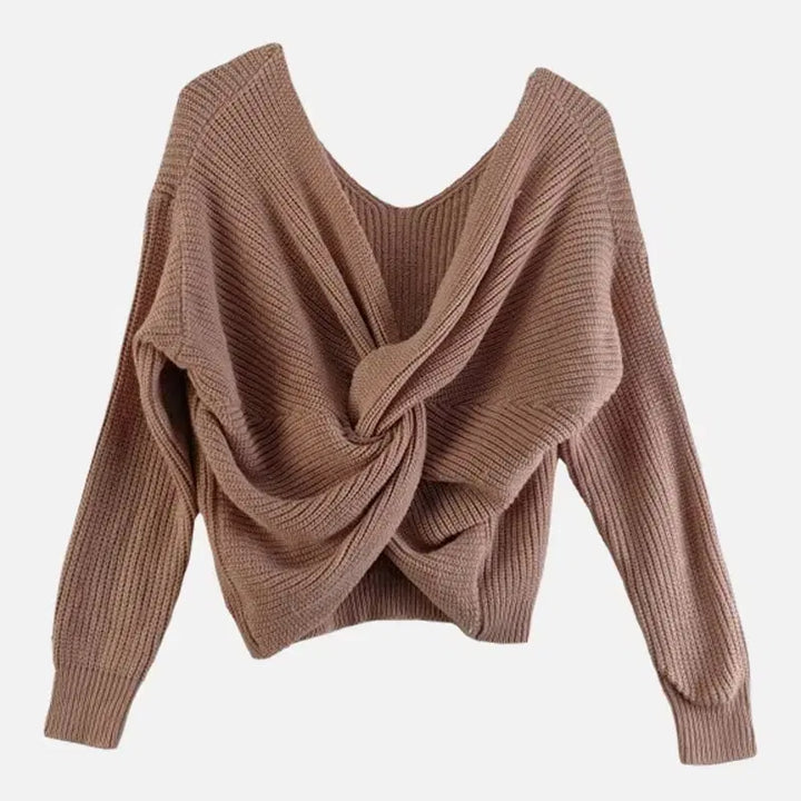 [BUNJANG] Free Knitted Top / 여FREE 꼬임 니트 핑크 M6228