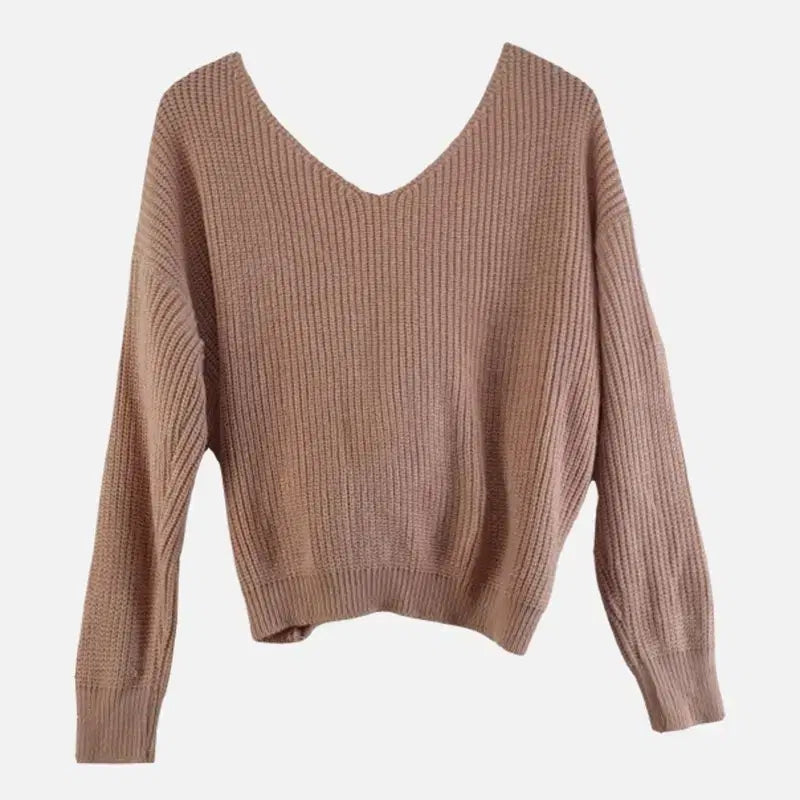 [BUNJANG] Free Knitted Top / 여FREE 꼬임 니트 핑크 M6228