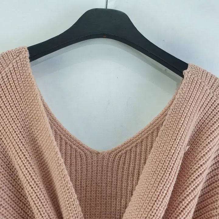 [BUNJANG] Free Knitted Top / 여FREE 꼬임 니트 핑크 M6228