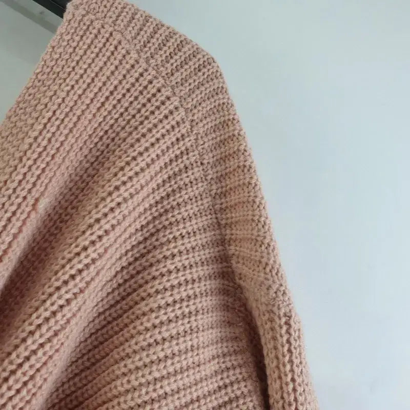 [BUNJANG] Free Knitted Top / 여FREE 꼬임 니트 핑크 M6228