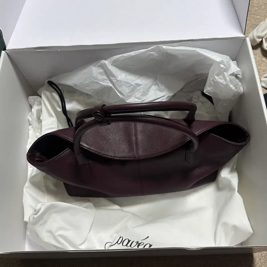 [BUNJANG] Pabea Flou Large Tote Bag Wine / 새상품 파베아 Flou Tote Bag Large Wine