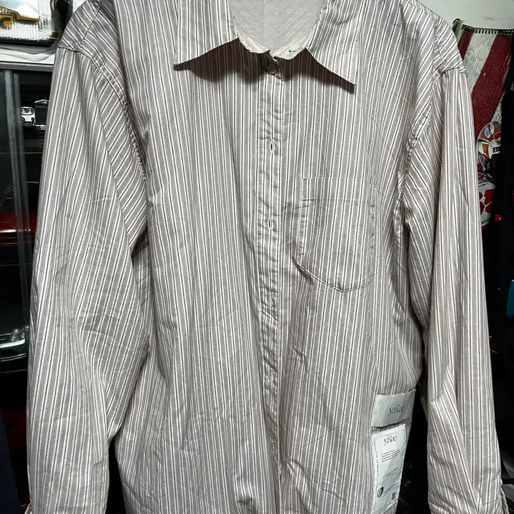 [BUNJANG] Yiyae Reversible Stripe Shirt / yiyae 스트라이프 리버시블 셔츠 핑크