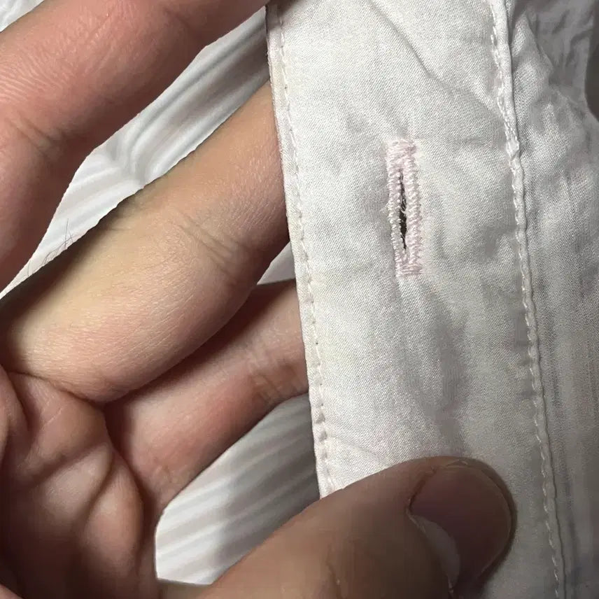 [BUNJANG] Yiyae Reversible Stripe Shirt / yiyae 스트라이프 리버시블 셔츠 핑크