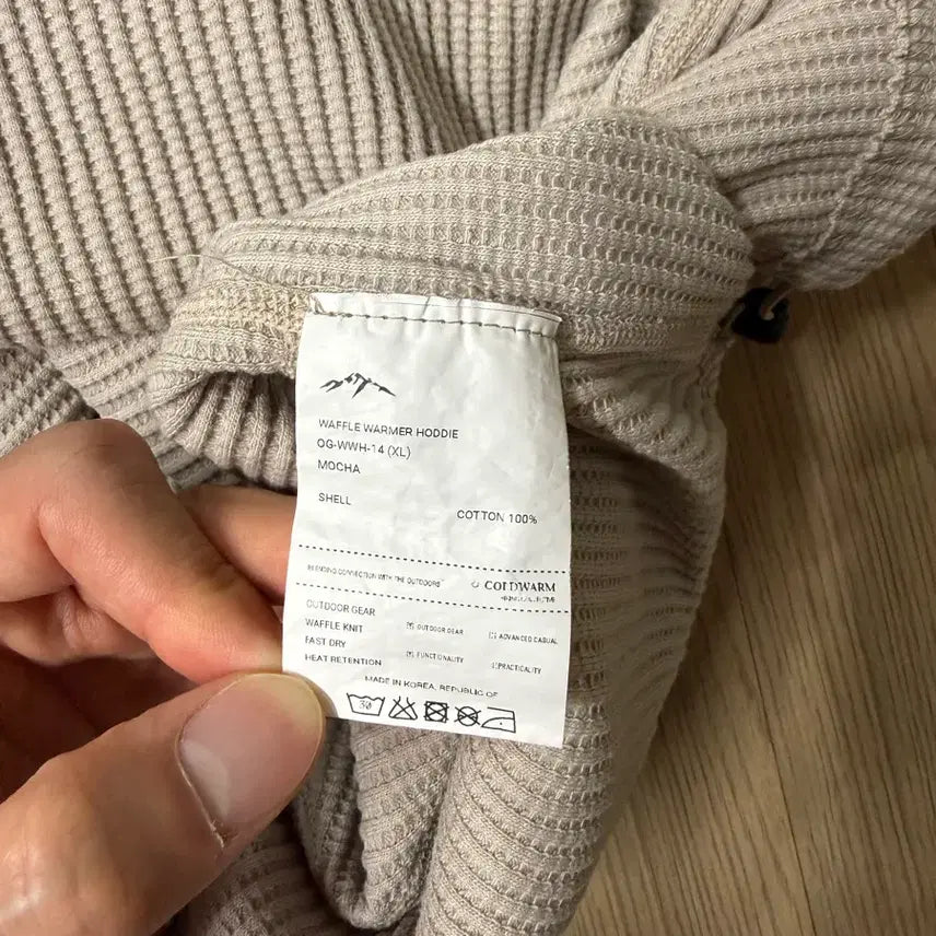 [BUNJANG] COLDWARM Waffle Warmer Hoodie / 콜드웜 와플 워머 후디