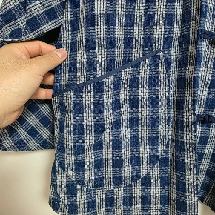 [BUNJANG] Porter Classic Palaka Chinese Jacket - Navy / 포터클래식 PALAKA 로컬 차이니즈 자켓 3사이즈 네이비