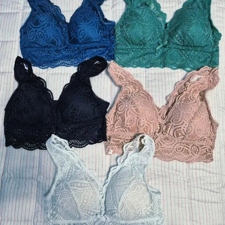 [BUNJANG] Barbara All Lace Bralette Set (5 pcs) / 바바라 레이스브라렛 새상품 5개모두드림
