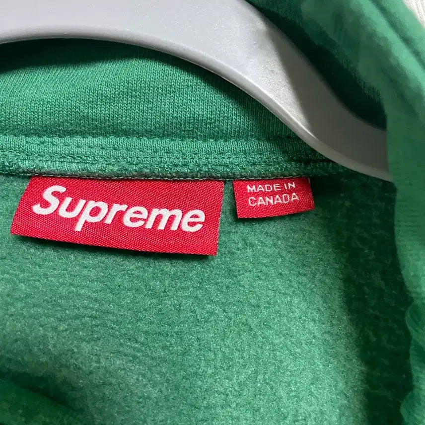 [BUNJANG] Supreme Collegiate Half Zip Pullover - 24FW / 슈프림 컬리지에이트 하프 집 풀오버 라이트 파인 - 24FW