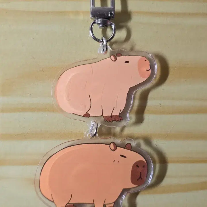 [BUNJANG] Everland Capybara Acrylic Keyring (Bundle Set) / (새상품)에버랜드 카피바라 아크릴 키링 2개