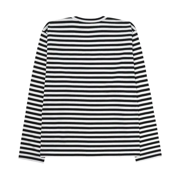 [BUNJANG] Play Comme des Garcons Striped Long Sleeve T-Shirt / 플레이 꼼데가르송 스트라이프 롱슬리브 티셔츠 블랙 화이트