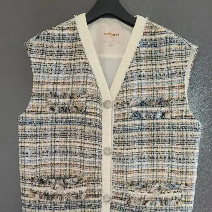 [BUNJANG] Cacharel Italian Tweed Vest / 까샤렐 이태리원단 트위드 조끼