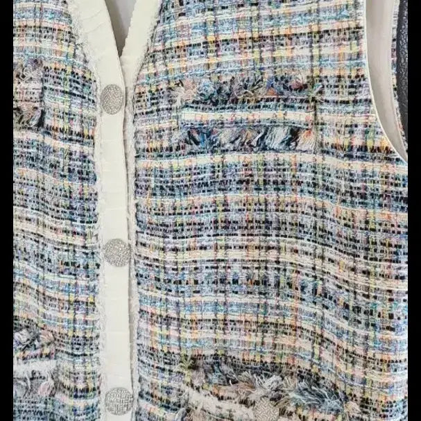 [BUNJANG] Cacharel Italian Tweed Vest / 까샤렐 이태리원단 트위드 조끼