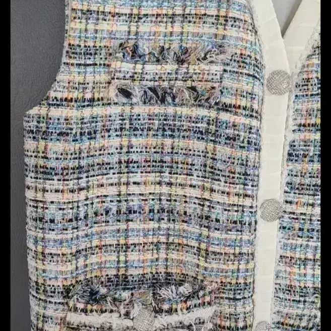 [BUNJANG] Cacharel Italian Tweed Vest / 까샤렐 이태리원단 트위드 조끼