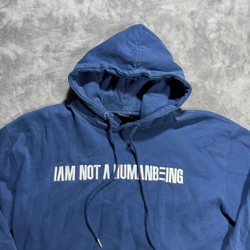 [BUNJANG] IAM NOT A HUMANBEING Blue Hoodie / IAM NOT A HUMANBEING 블루 후드티