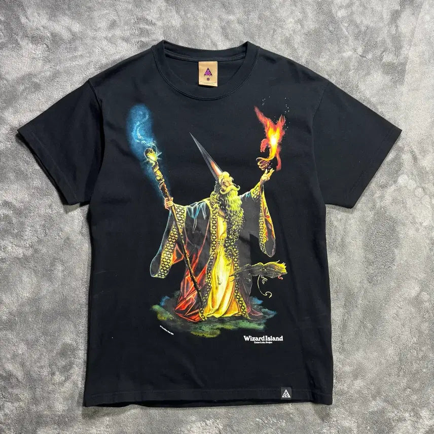 [BUNJANG] Nike ACG Wizard Printed T-Shirt Black / 나이키 ACG 위저드 프린팅 티셔츠 블랙