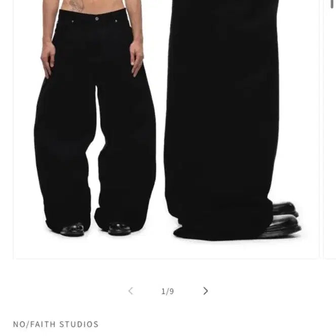 [BUNJANG] NOFACE STUDIO Ultra Loose Black Selvedge Jeans / 노페이스스튜디오 Ultra Loose 블랙 셀비지