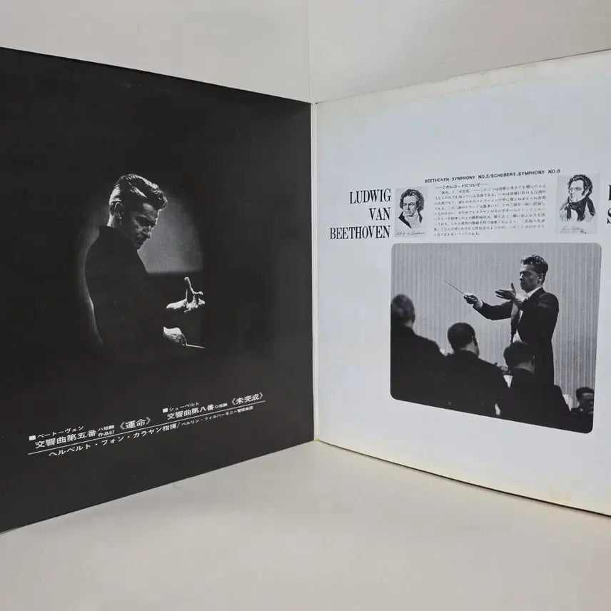 [BUNJANG] Herbert von Karajan &amp; Berliner Philharmoniker Beethoven Symphony No. 5 &amp; Schubert Symphony No. 8 "Unfinished" LP / 베토벤 교향곡 5번"운명"&amp; 슈베르트 "미완성",카라얀,베를린필 LP