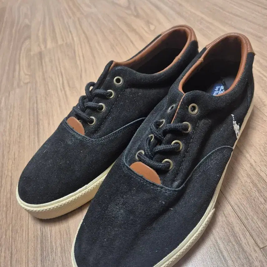 [BUNJANG] Polo Black Suede Sneakers 260 / 폴로 블랙 스니커즈 260