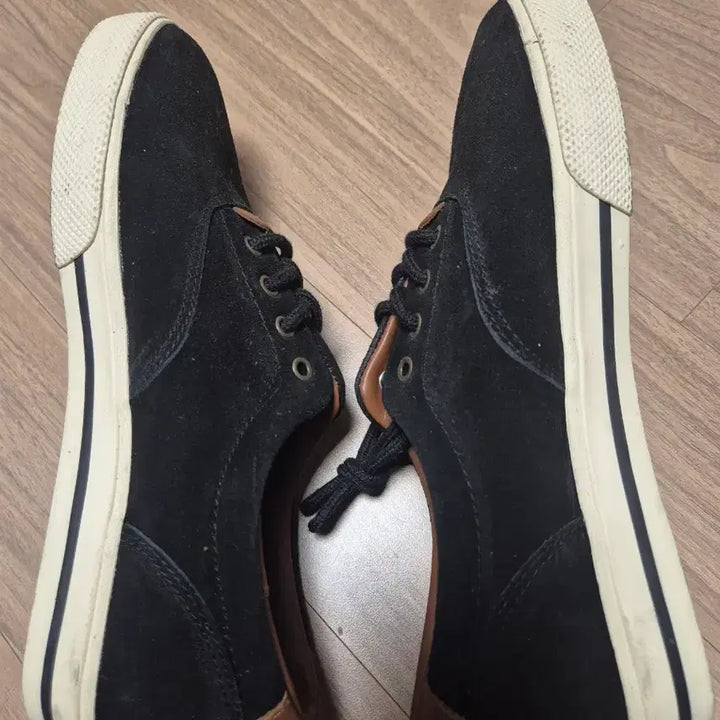 [BUNJANG] Polo Black Suede Sneakers 260 / 폴로 블랙 스니커즈 260