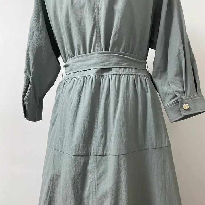 [SOLD OUT] CC콜렉트 바스락 셔츠 벨트 롱 원피스