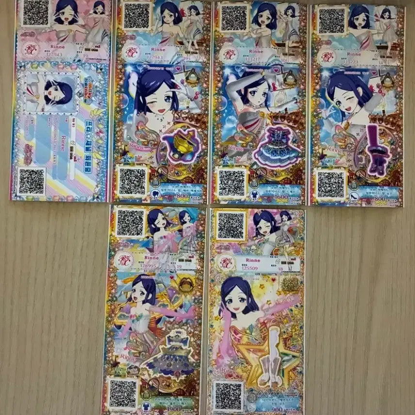 [BUNJANG] PriPara Prism Stone Rinne Anime Character Mipang Ticket Membership Card / 프리채널 프리즘스톤 린네 애니캐 미파킹 티켓 회원증