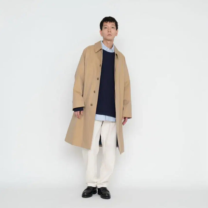 [BUNJANG] Nanamica Balmacaan Gore-Tex Beige Jacket / 나나미카 발마칸 고어텍스 베이지 XL