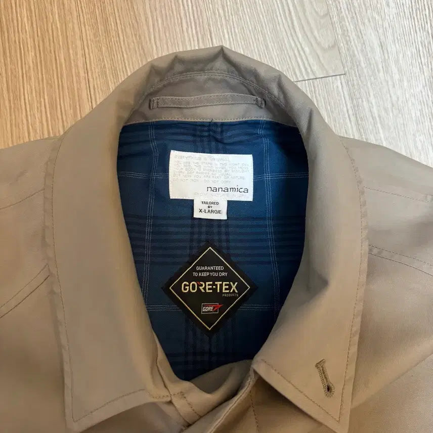 [BUNJANG] Nanamica Balmacaan Gore-Tex Beige Jacket / 나나미카 발마칸 고어텍스 베이지 XL