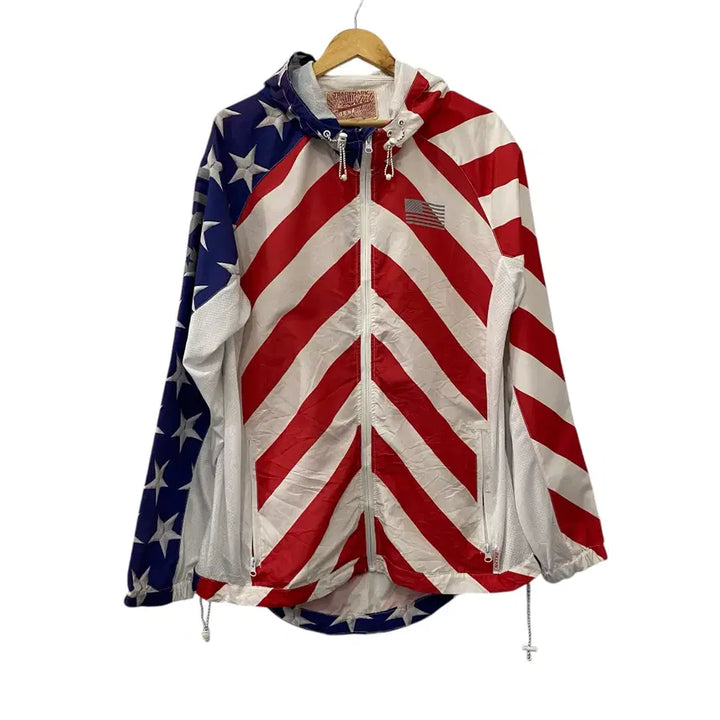 [BUNJANG] USA Trademark American Flag Windbreaker (XL) / 577. 트레이드마크 USA 성조기 바람막이(XL)