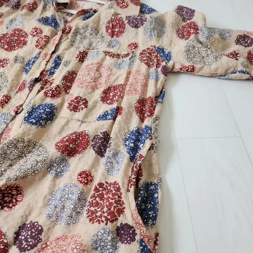 [BUNJANG] Patterned Long Shirt / 패턴 롱 셔츠