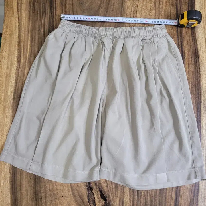 [BUNJANG] Jemut XL Beige Pleated Shorts / (새옷)Jemut XL 베이지색 핀턱 반바지