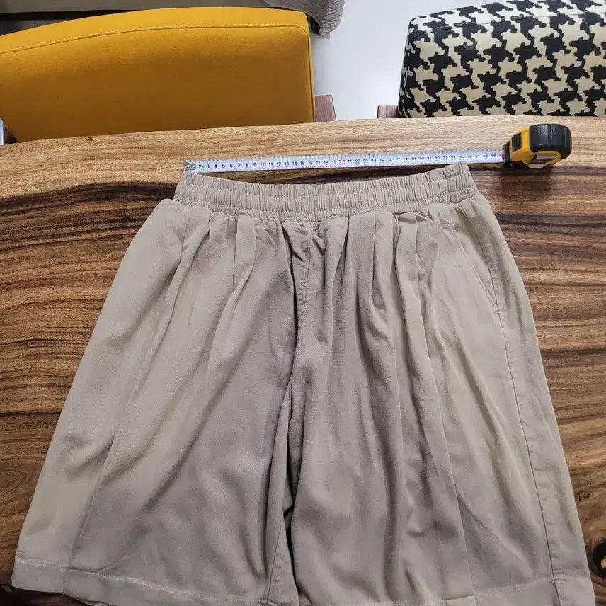 [BUNJANG] Jemut XL Beige Pleated Shorts / (새옷)Jemut XL 베이지색 핀턱 반바지