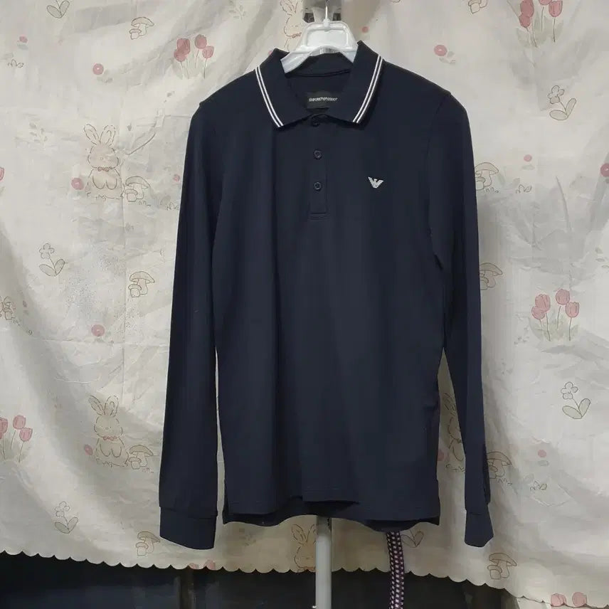 [BUNJANG] Emporio Armani Kara T-Shirt Navy / 엠포리오 아르마니     카라 티셔츠