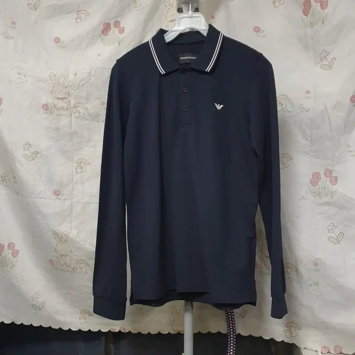 [BUNJANG] Emporio Armani Kara T-Shirt Navy / 엠포리오 아르마니     카라 티셔츠