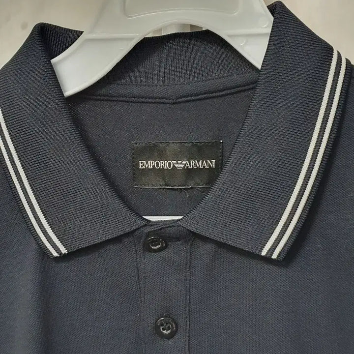 [BUNJANG] Emporio Armani Kara T-Shirt Navy / 엠포리오 아르마니     카라 티셔츠