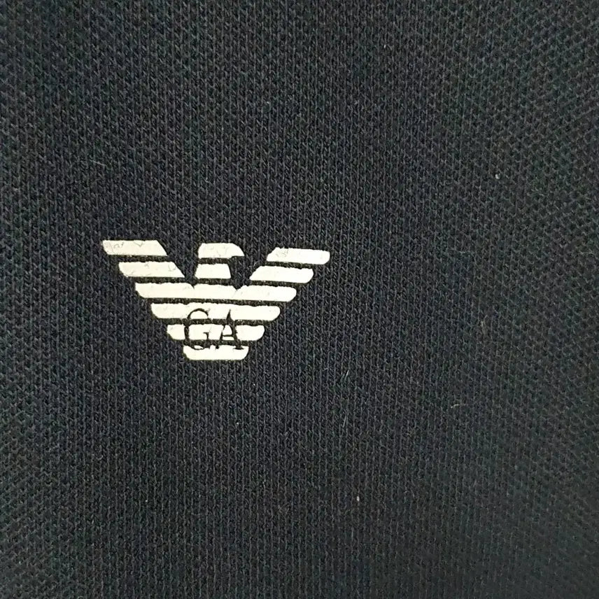 [BUNJANG] Emporio Armani Kara T-Shirt Navy / 엠포리오 아르마니     카라 티셔츠