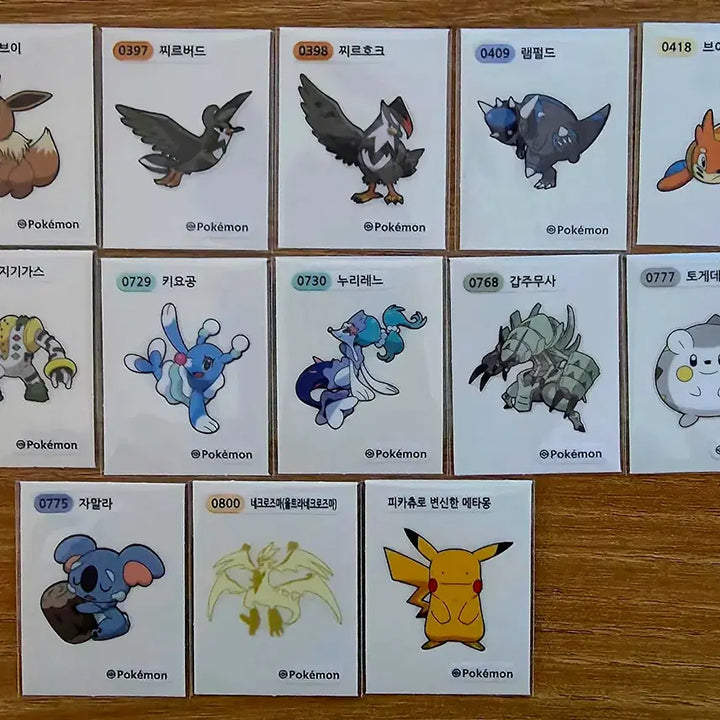 [BUNJANG] Pokemon Season 4 Sticker Bundle Set / <일괄>포켓몬 띠부씰 시즌4